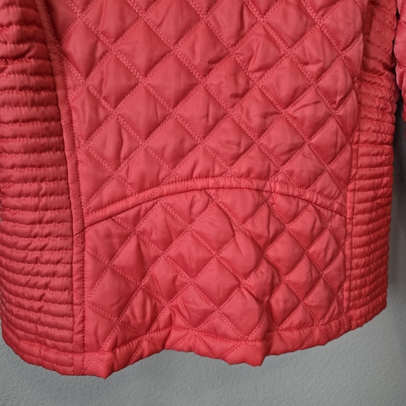 Andrew Marc New York Women's Quilted Jacket Coat Size Small Zippers Coral Pink - Picture 12 of 16
